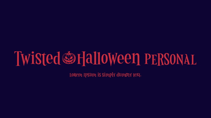 Twisted Halloween PERSONAL Font