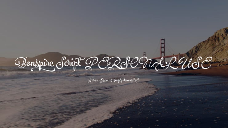 Bonspire Script PERSONAL USE Font Family