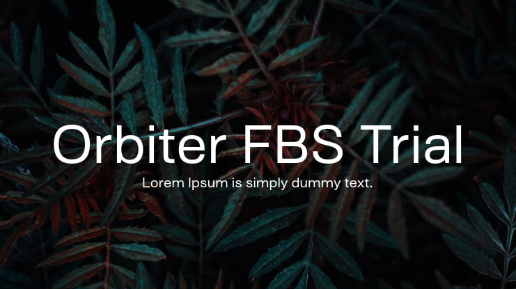 Orbiter FBS Trial Font Family