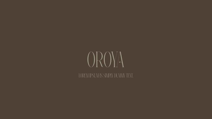 Oroya Font