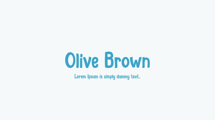 Olive Brown Font