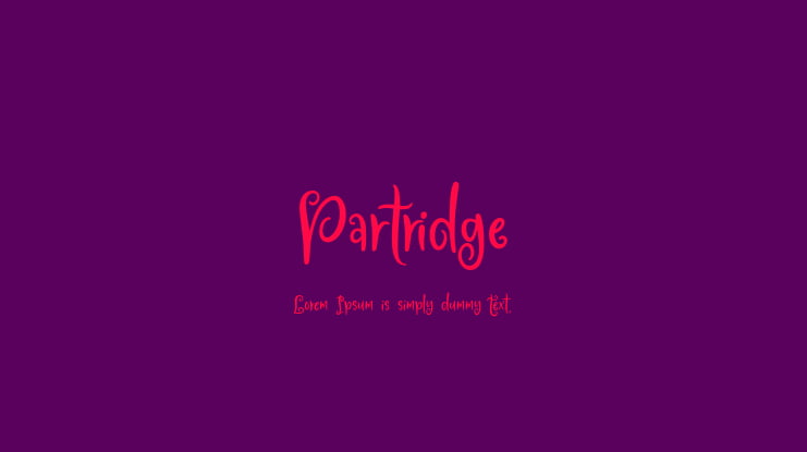 Partridge Font