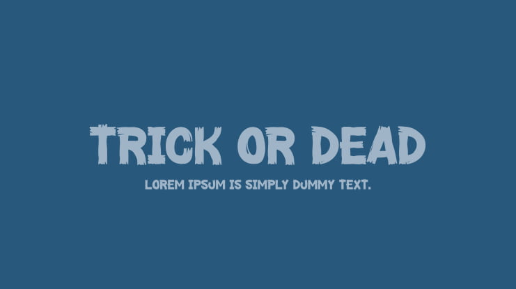 Trick Or Dead Font