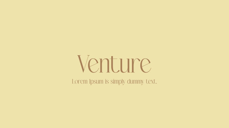Venture Font
