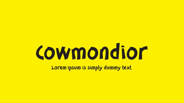 Cowmondior Font