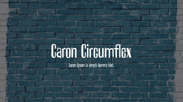 Caron Circumflex Font