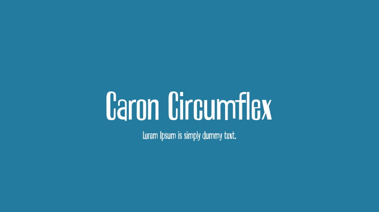 Caron Circumflex Font