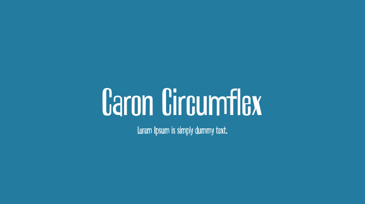 Caron Circumflex Font