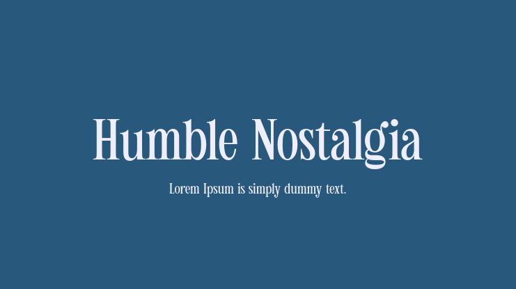 Humble Nostalgia Font