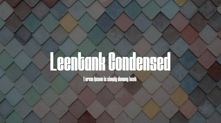 Leentank Condensed Font Family