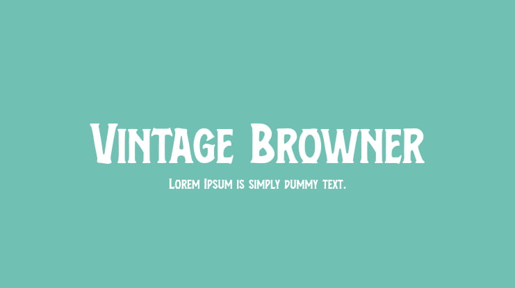 Vintage Browner Font