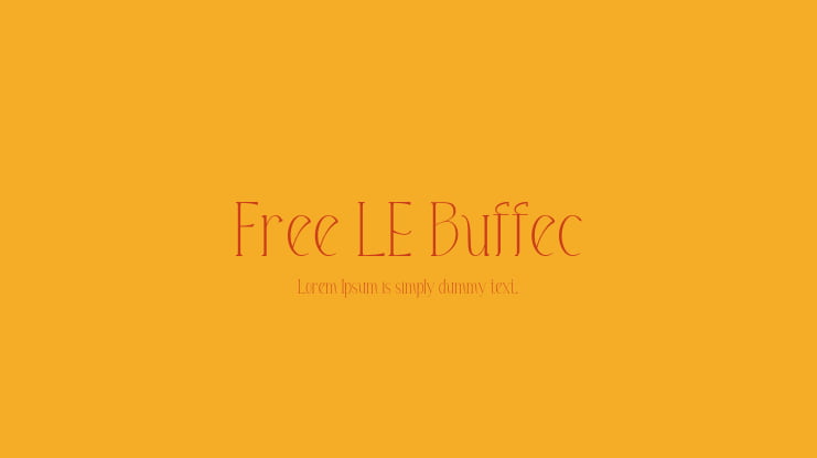 Free LE Buffec Font