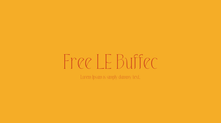 Free LE Buffec Font