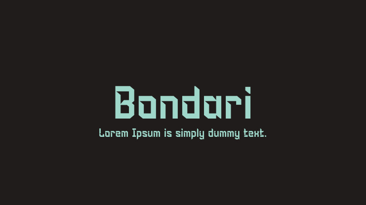 Bondari Font