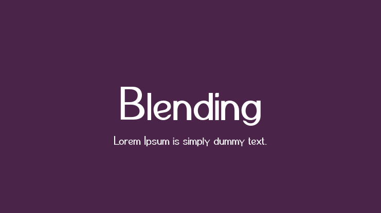 Blending Font