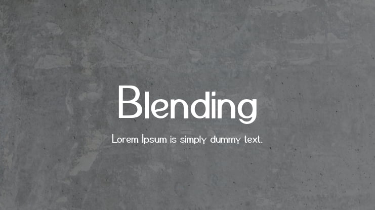 Blending Font