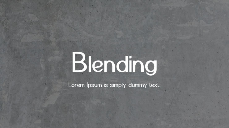 Blending Font