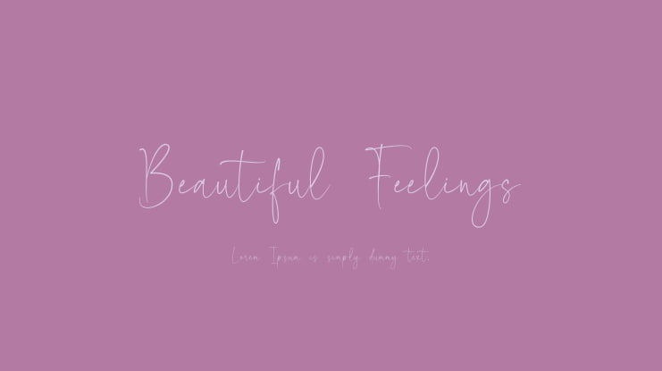Beautiful Feelings Font
