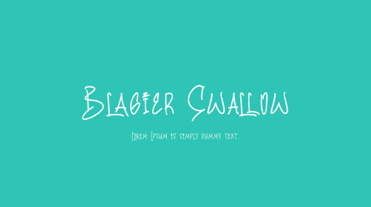 Blagier Swallow Font
