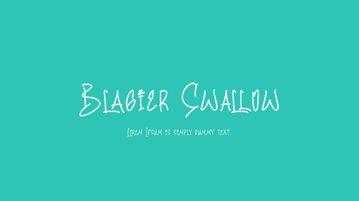 Blagier Swallow Font