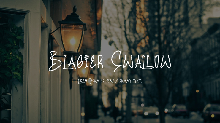 Blagier Swallow Font