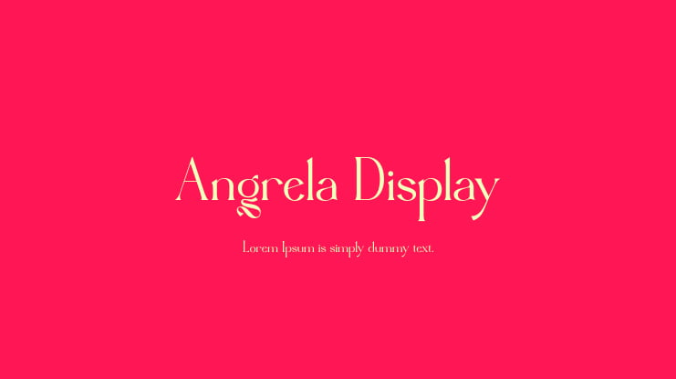 Angrela Display Font