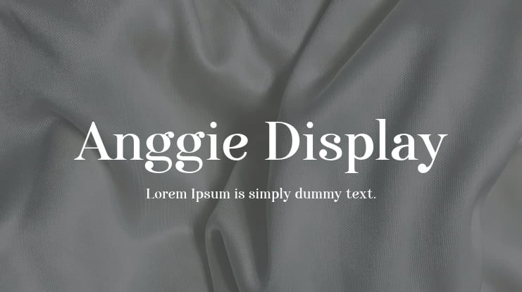 Anggie Display Font