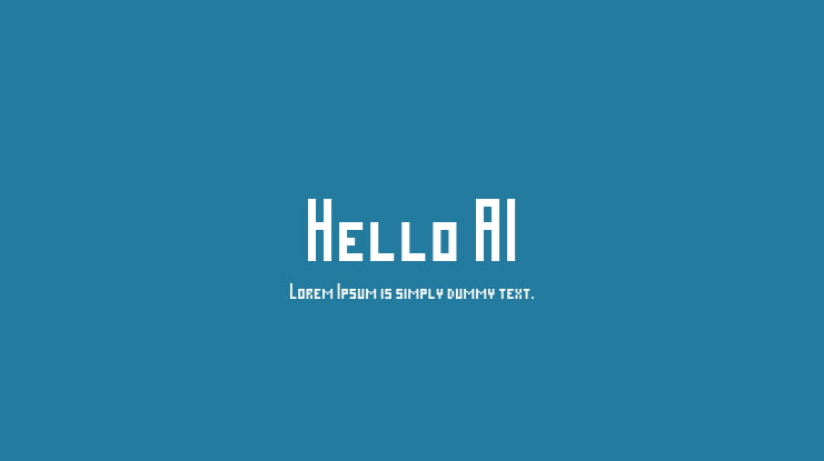 Hello AI Font