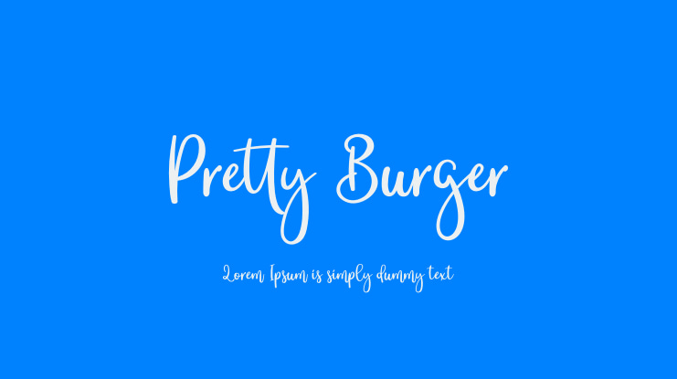 Pretty Burger Font