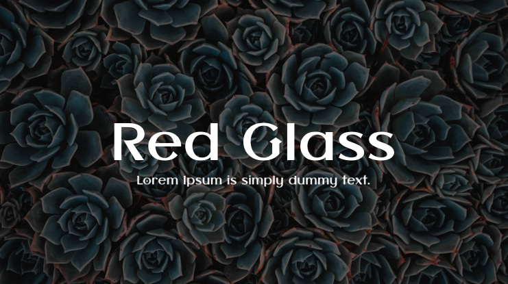 Red Glass Font