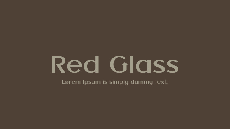 Red Glass Font