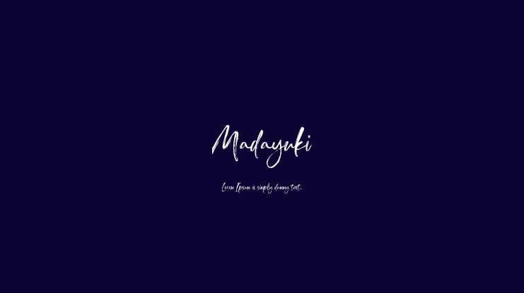 Madayuki Font