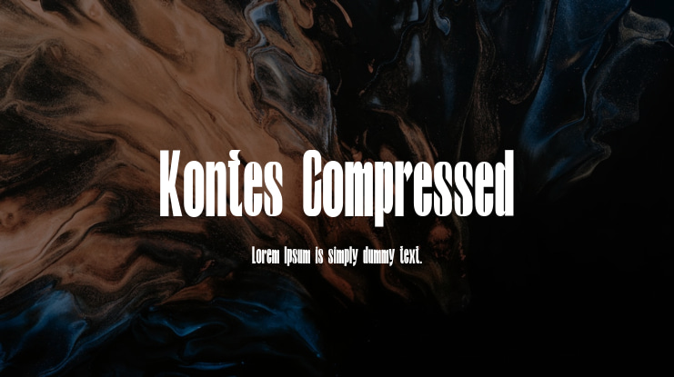 Kontes Compressed Font Family