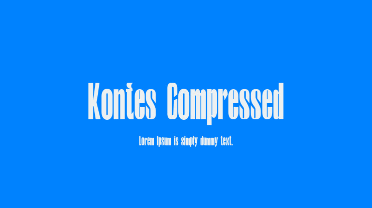 Kontes Compressed Font Family