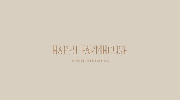 Happy Farmhouse Font