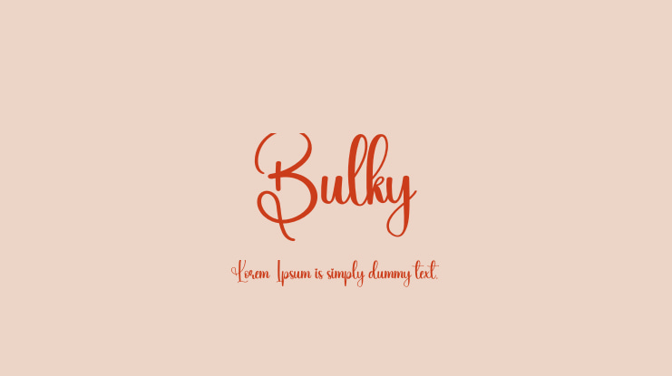 Bulky Font