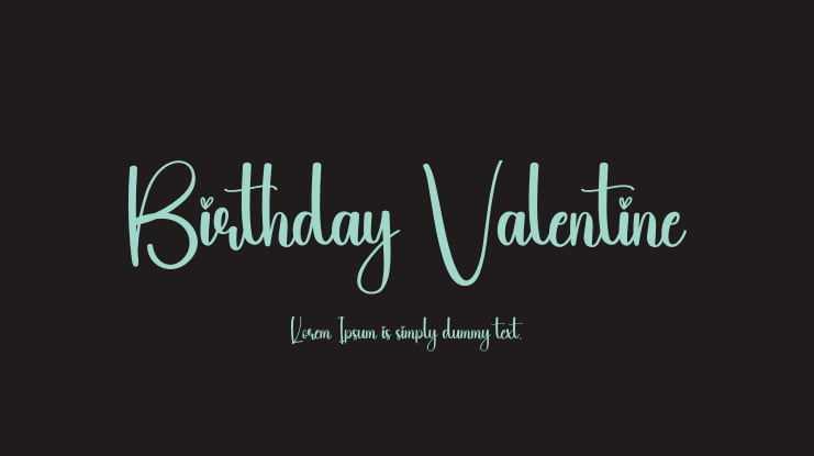 Birthday Valentine Font