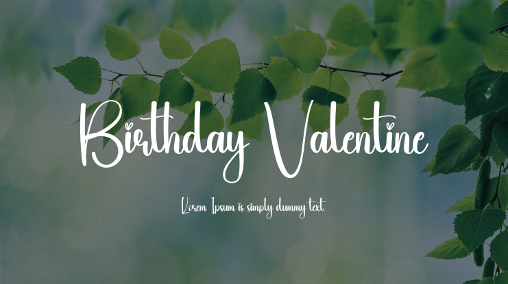 Birthday Valentine Font
