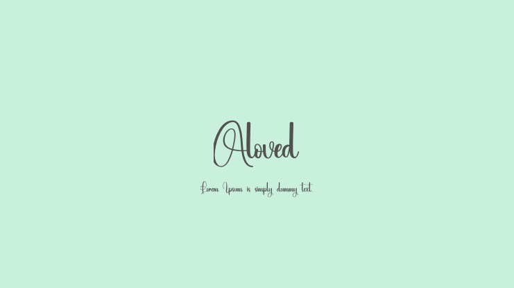 Aloved Font