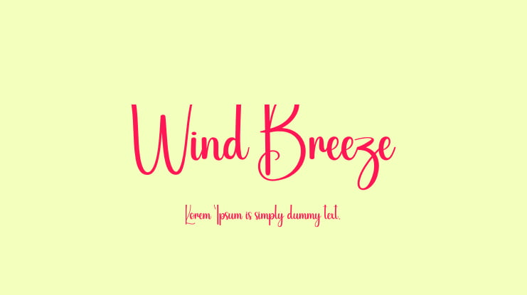 Wind Breeze Font