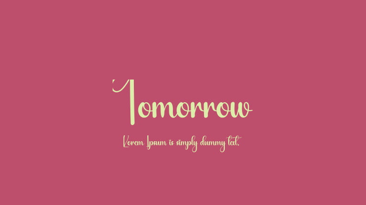 Tomorrow Font