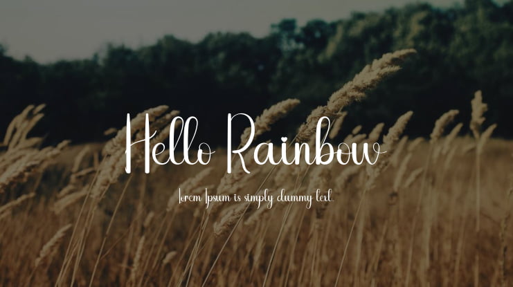 Hello Rainbow Font