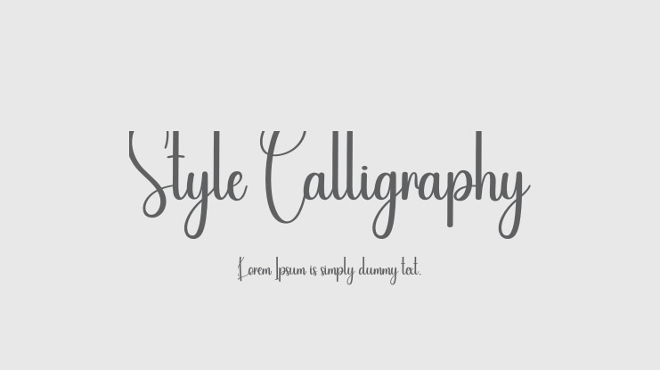 Style Calligraphy Font