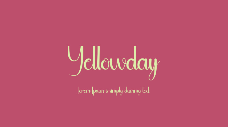 Yellowday Font