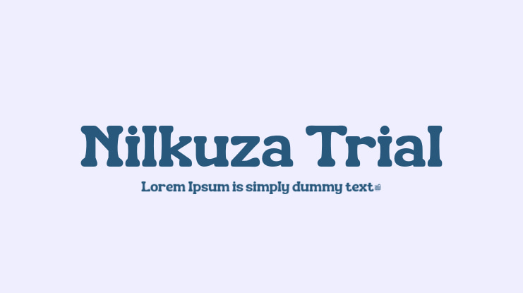 Nilkuza Trial Font