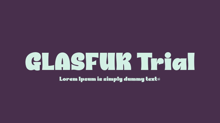 GLASFUR Trial Font