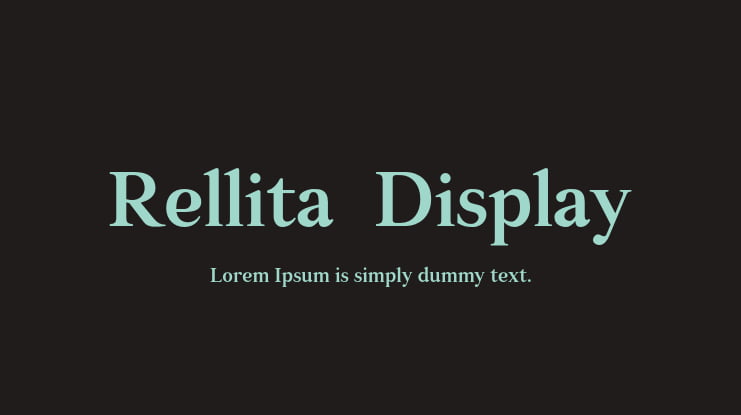 Rellita  Display Font
