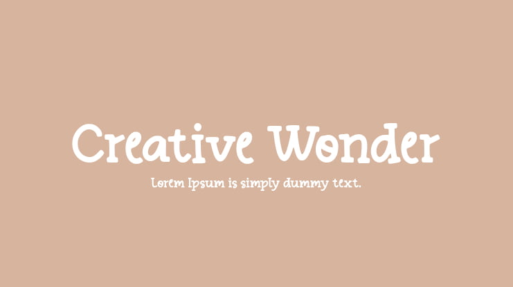 Creative Wonder Font