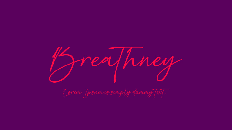 Breathney Font