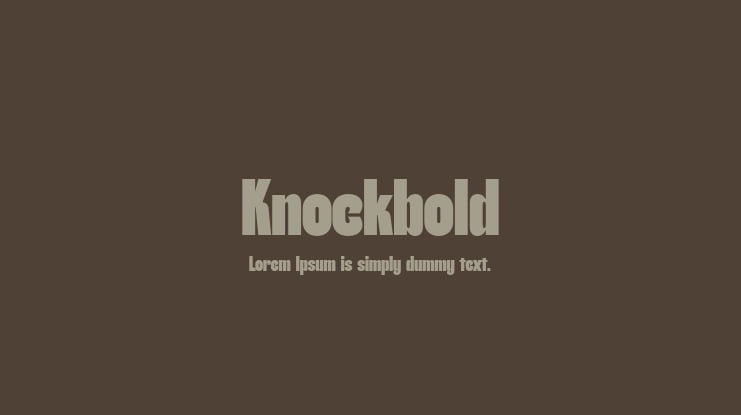 Knockbold Font